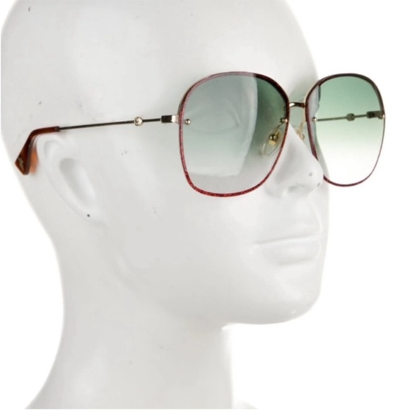 GUCCI GG0228S Oversized Glitter Sunglasses - Picture 2 of 14